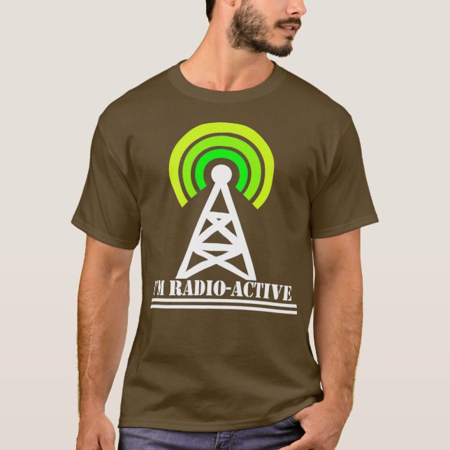 T-shirt Im Radio-Active With Tower Antenna Funny Ham Men (Devant)