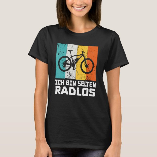 T-shirt I'm rarely bikeless funny cyclist bike wheel (Devant)