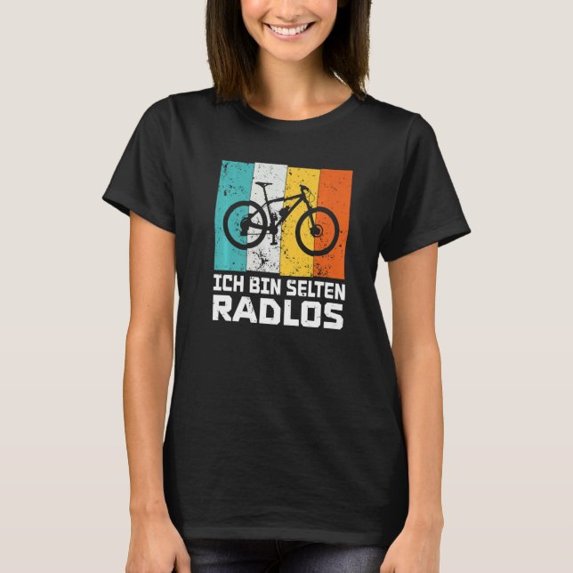 T-shirt I'm rarely bikeless funny cyclist bike wheel Premi (Devant)