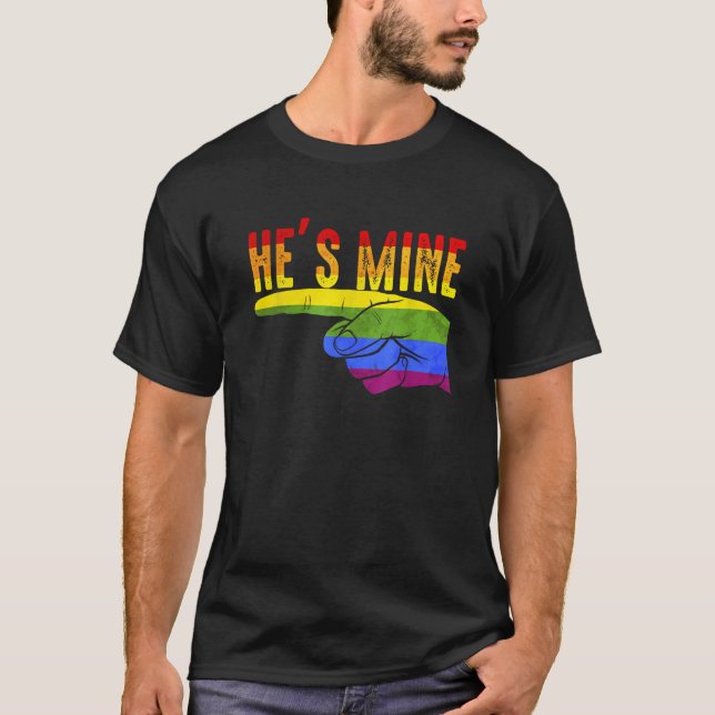 T-shirt Im Ses Hes Mine Gay Couple Lesbian Matching Outcom (Devant)