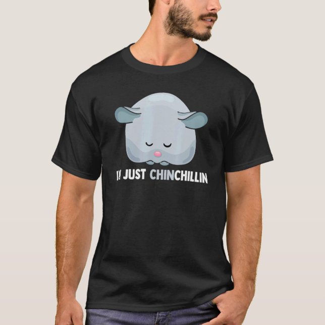 T-shirt Im Seulement Chinchillin Chinchilla Poche Pet Rode (Devant)