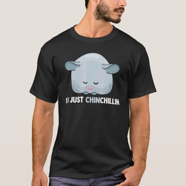T-shirt Im Seulement Chinchillin Chinchilla Poche Pet Rode (Devant)