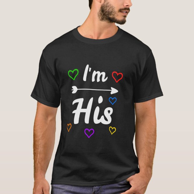 T-shirt Im Son Hes Mine Gay pride Lgbt Couple (Devant)