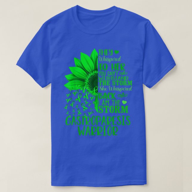 T-shirt Im Tempête Forte Gastroparesis Guerrier Sunflowe (Design devant)