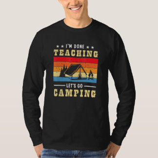 T-shirt Im Terminé Enseignement Lets Aller Camping Retro C
