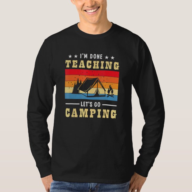 T-shirt Im Terminé Enseignement Lets Aller Camping Retro C (Devant)