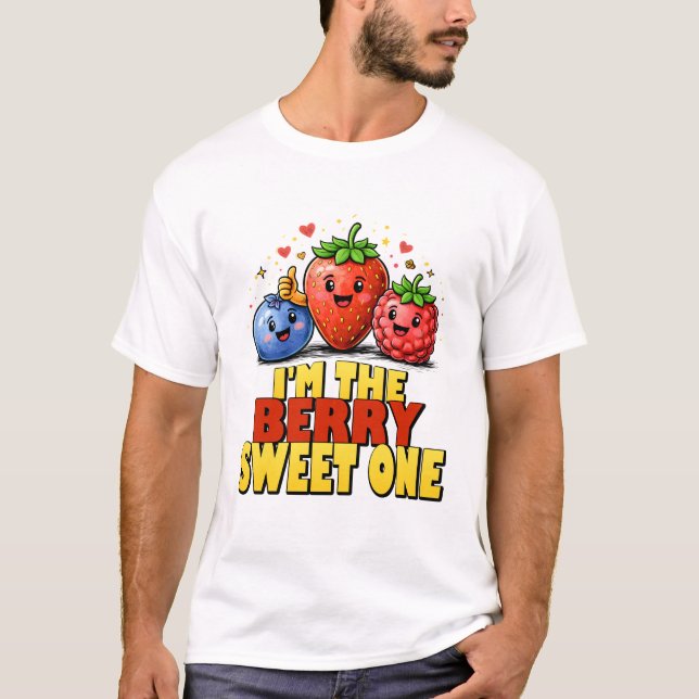 T-shirt I'm The Berry Sweet One Birthday Fruit Art. (Devant)