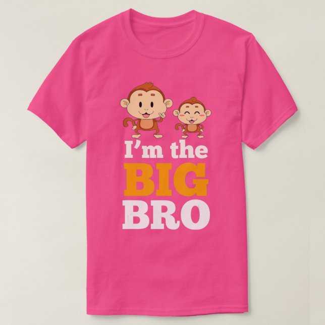 T-shirt Im The Big Bro, mignonette Monkey Brothers par Zan (Design devant)