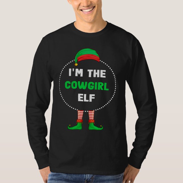 T-shirt Im The Cowgirl Elf Christmas (Devant)