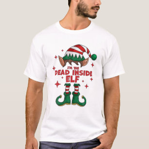 T-shirt I'm The Dead Inside Elf - Matching Family Christma
