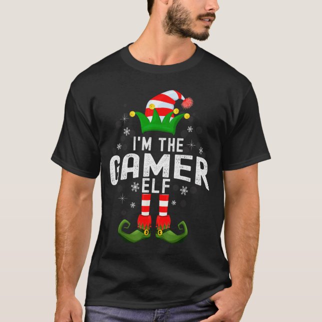 T-shirt I'm The Gamer Elf Christmas Family Pjs Costume  (Devant)
