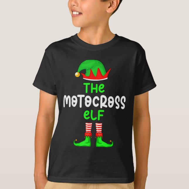 T-shirt I'm The Motocross Elf Dirt Bike Christmas Matching (Devant)