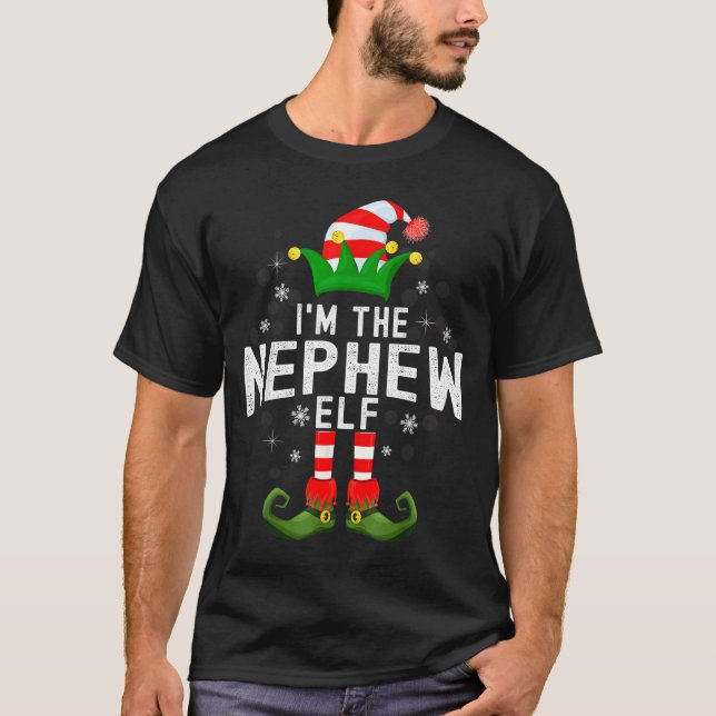 T-shirt I'm The Nephew Elf Christmas Family Pjs Costume  (Devant)