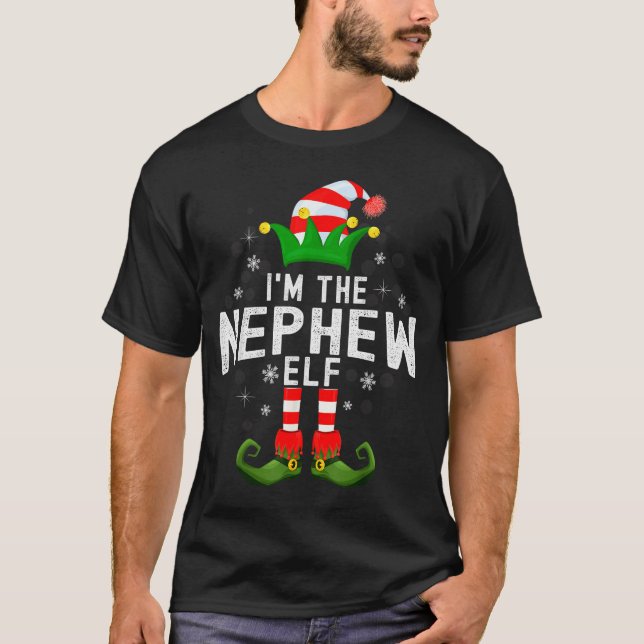 T-shirt I'm The Nephew Elf Christmas Family Pjs Costume  (Devant)