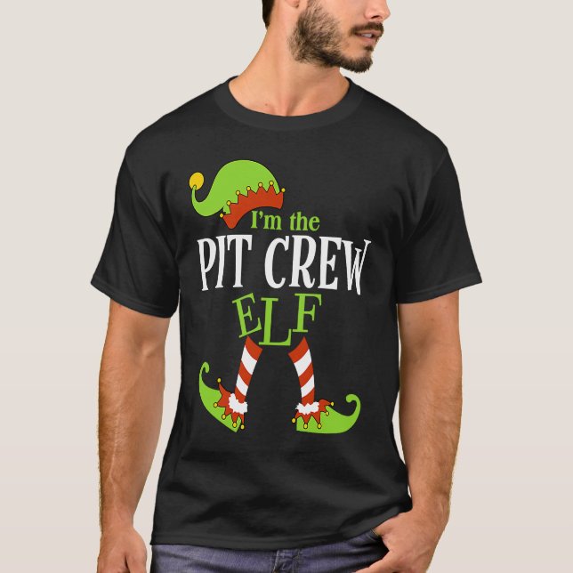 T-shirt I'm The PIT CREW Elf Family Group Matching PJ Chri (Devant)
