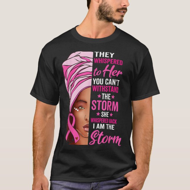 T-shirt Im The Storm Black Women Breast Cancer Survivor Pi (Devant)