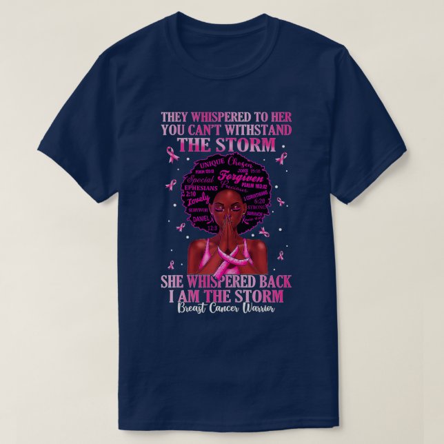 T-shirt I'm The Storm Strong Women Breast Cancer Warrior P (Design devant)