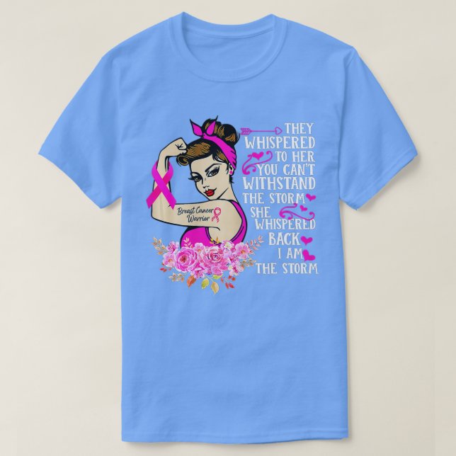 T-shirt I'm The Storm Strong Women Breast Cancer Warrior P (Design devant)