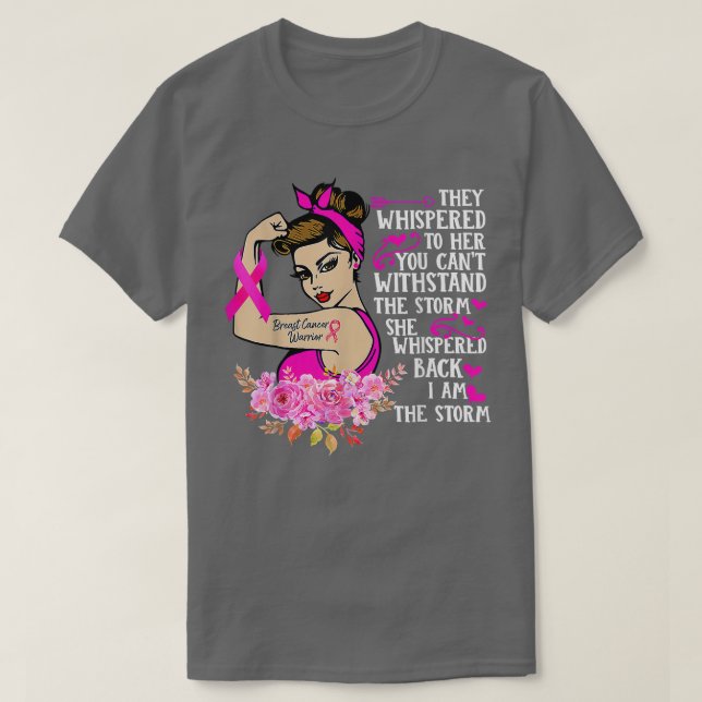 T-shirt I'm The Storm Strong Women Breast Cancer Warrior P (Design devant)