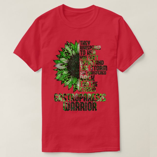 T-shirt Im The Storm Sunflower Green Gastroparesis Warrior (Design devant)