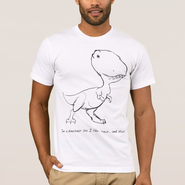 T-shirt Im un dinosaure (Devant)