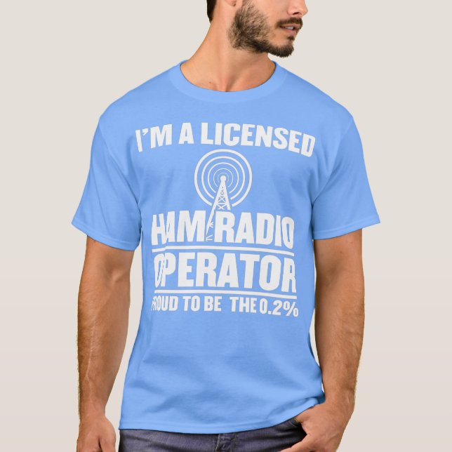 T-shirt Im Un Opérateur Radio De Jambon Autorisé (Devant)
