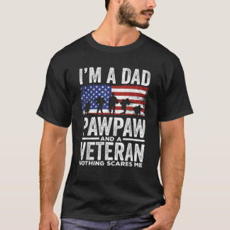 T-SHIRT IM UN PAWPAW PAPA ET UN VÉTÉRAN AMÉRICAIN FLAG AMÉ