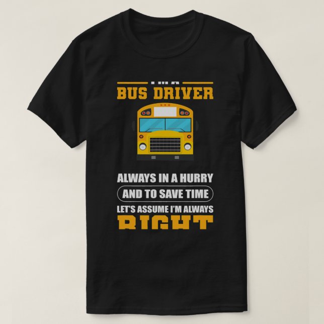 T-shirt Im Un Pilote De Bus Im Toujours À Droite Un Pilote (Design devant)