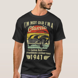 T-shirt Im Voiture Classique 81e Anniversaire Cadeau 81 An