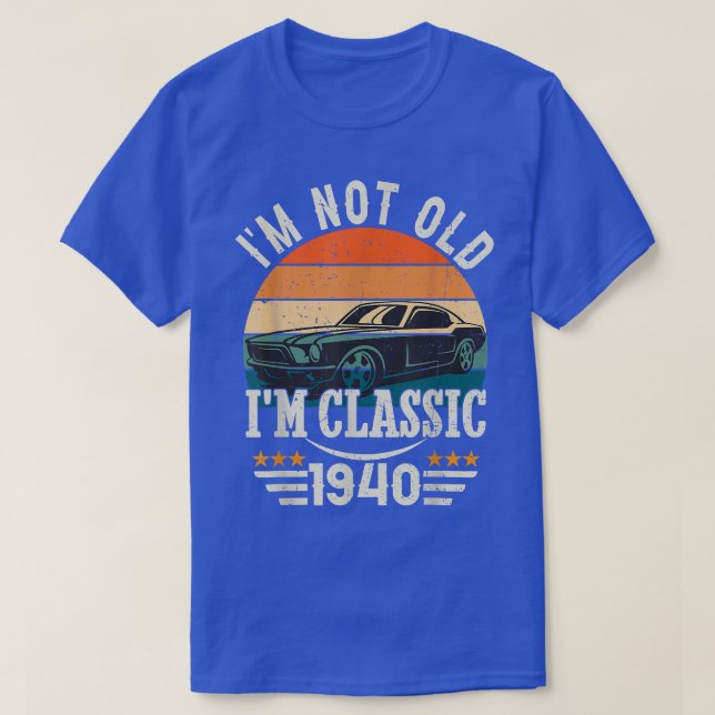 T-shirt Im Voiture Classique 82e Cadeau Anniversaire 82 An (Design devant)
