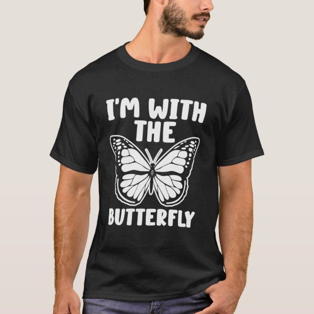 T-shirt I'M With Butterfly Halloween Py (Devant)