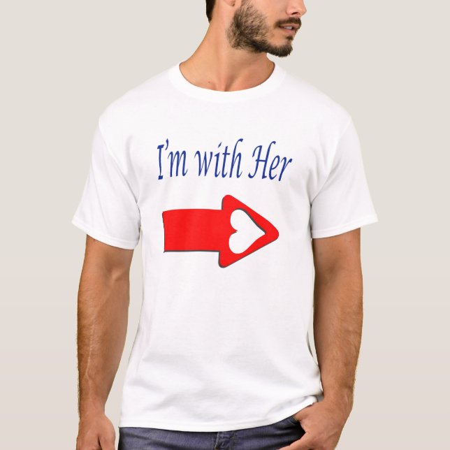 T-shirt "I'm With Her" pour les hommes (Devant)