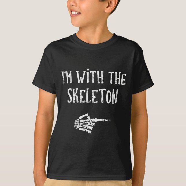 T-shirt I'm With The Skeleton Matching Couple Costume Hall (Devant)