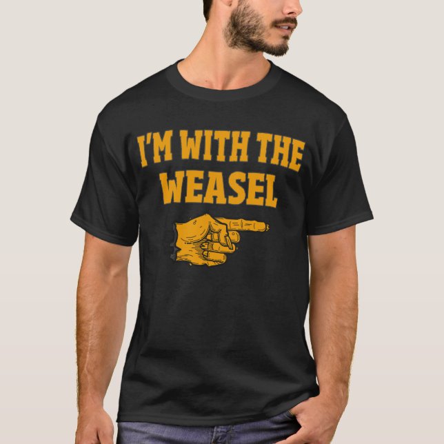 T-shirt I'm With The Weasel Funny Couple Halloween Costume (Devant)