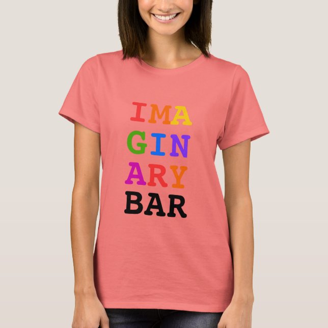 T-shirt IMA GIN ARY BARRE couleurs arc-en-ciel (Devant)