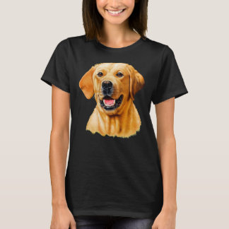T-shirt Image à pleine face du Labrador jaune