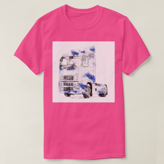 T-shirt Image couleur du camion (Design devant)