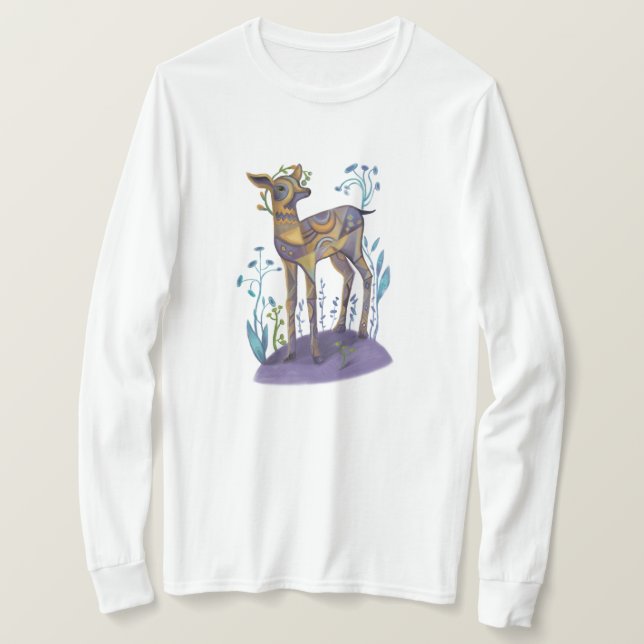 T-shirt image de cerf mignon (Design devant)