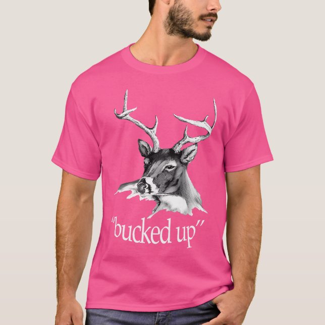 T-shirt Image de cerf remonté pour la chasse (Devant)