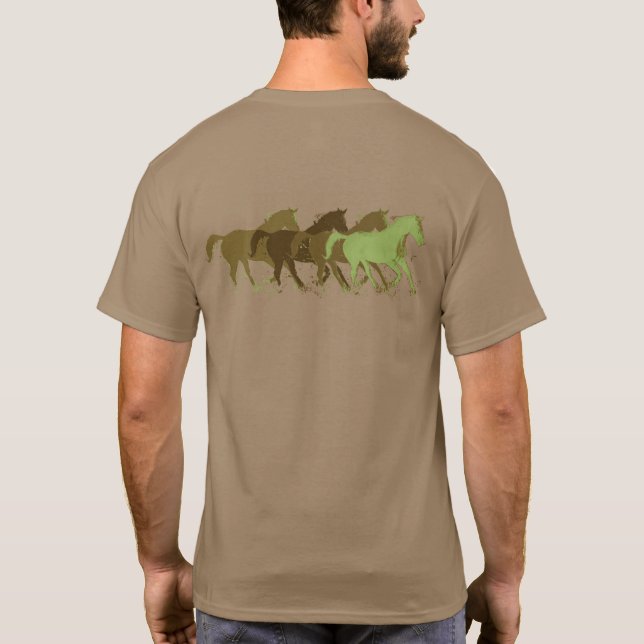 T-shirt image de chevaux sauvages (Dos)