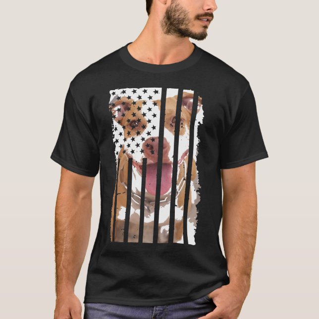 T-shirt Image de Chien à molette Puppy American Us (Devant)
