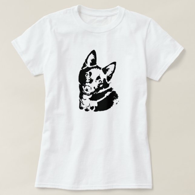 T-shirt Image de chien de Schipperke (Design devant)