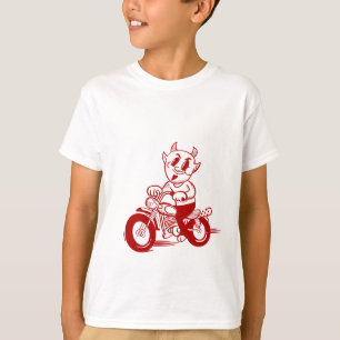 T-shirt Image de dessin adorable Red Bike Rider