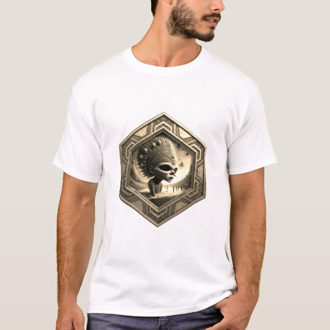 T-shirt Image de fantaisie extrême d'un alien dans une pis (Devant)