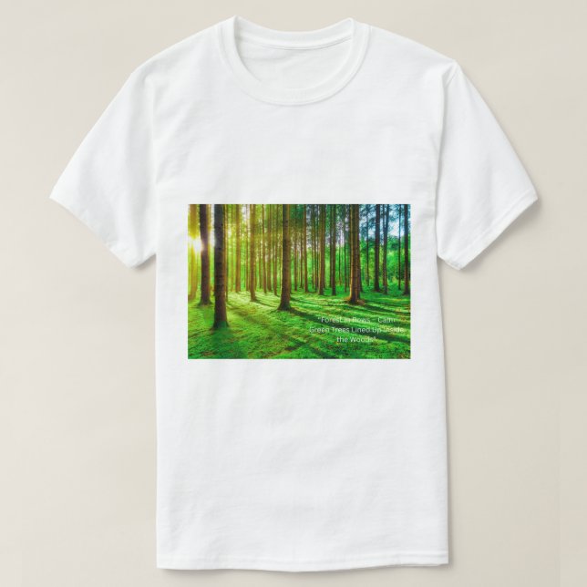 T-shirt Image de la forêt verte - Nature luxuriante  (Design devant)