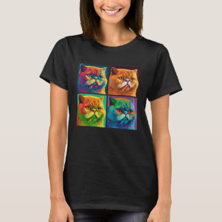 T-shirt Image de la pop de chat à courte distance exotique