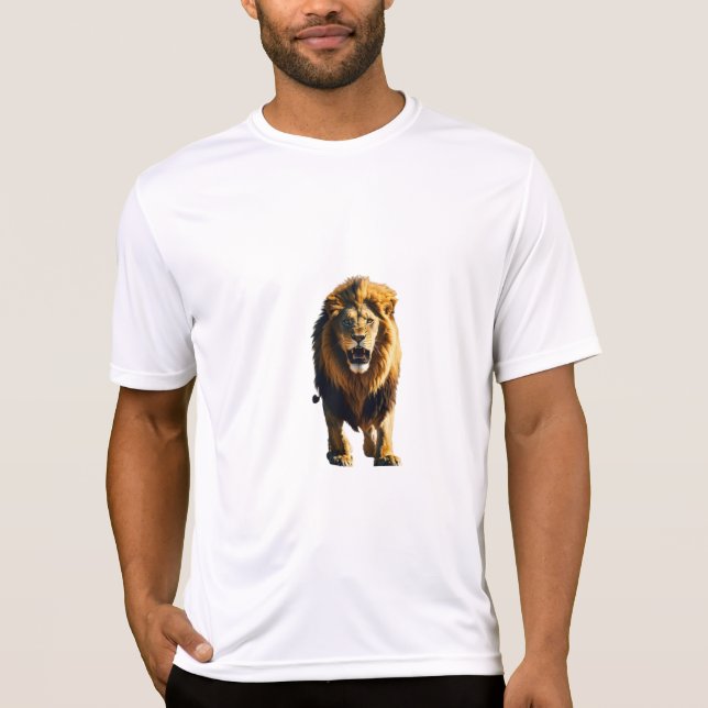 T-shirt Image de Lion sur le design de t-shirt. (Devant)