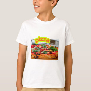 T-shirt Image de Pizza Géante - Nourriture Délicieuse Mass