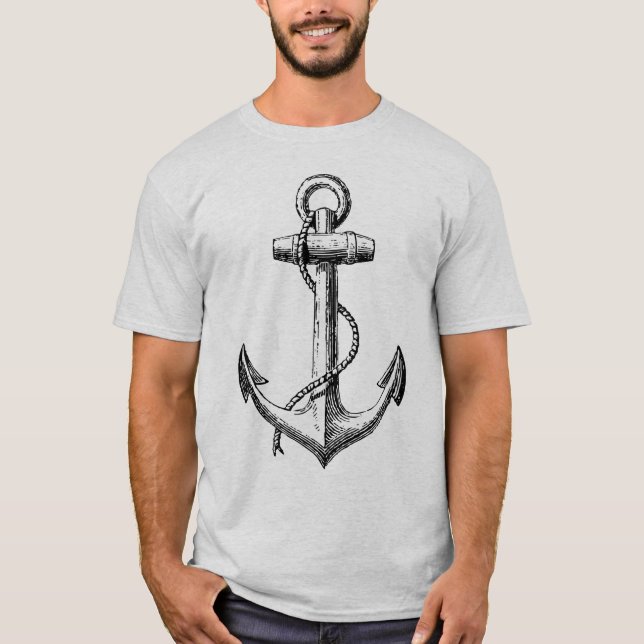 T-shirt Image de style de tatouage d'Ancre (Devant)