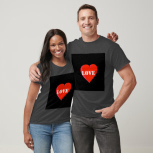 T-shirt Image de texte d'amour personnalisé Couleur de cui